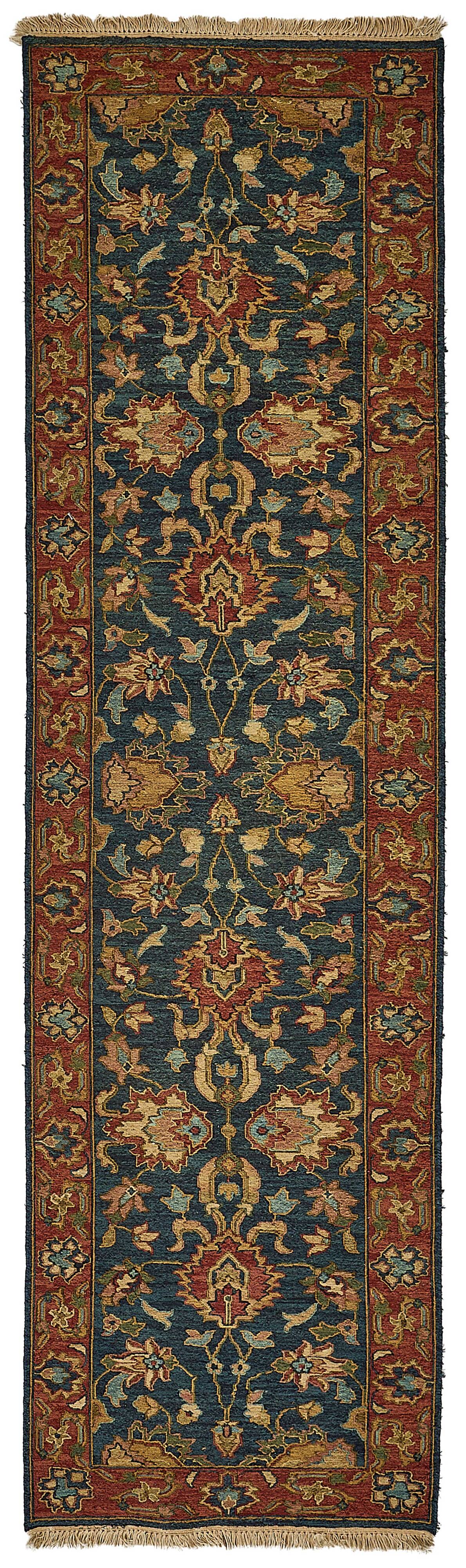 Turkish Handknotted Wool Oushak Rug 80 cm x 292 cm