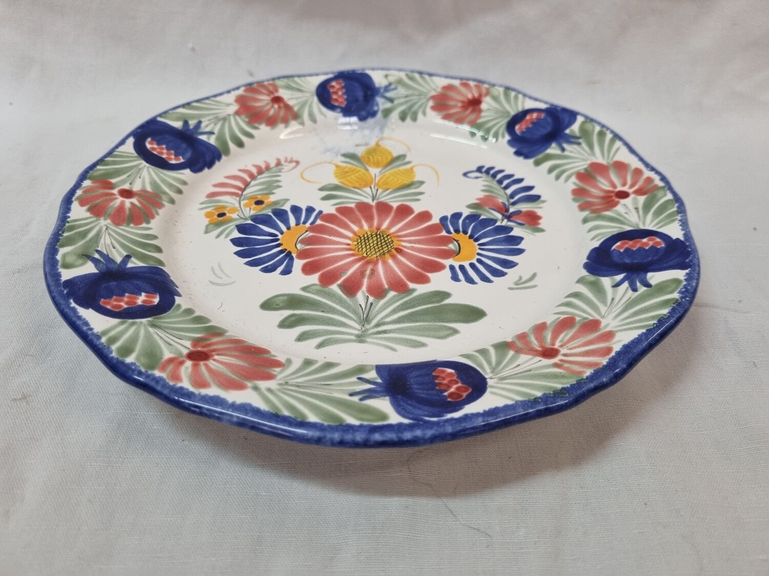 HB Henriot Quimper earthenware plate