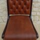 Chaise chic de style  Chesterfield Vintage à ossature bois et simili cuir