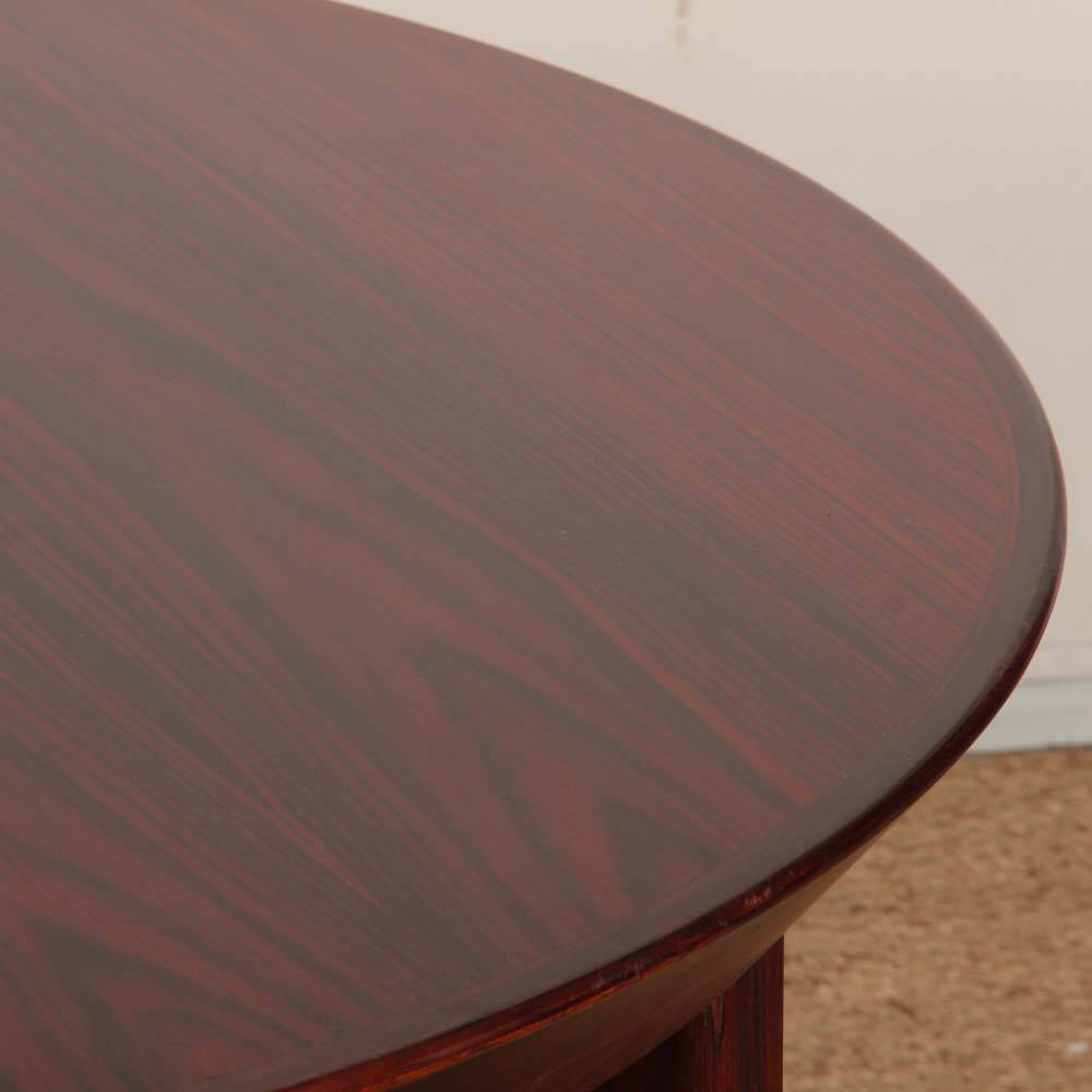 Round extendable table by Ole Hald for Gudme Møbelfabrik, 1960