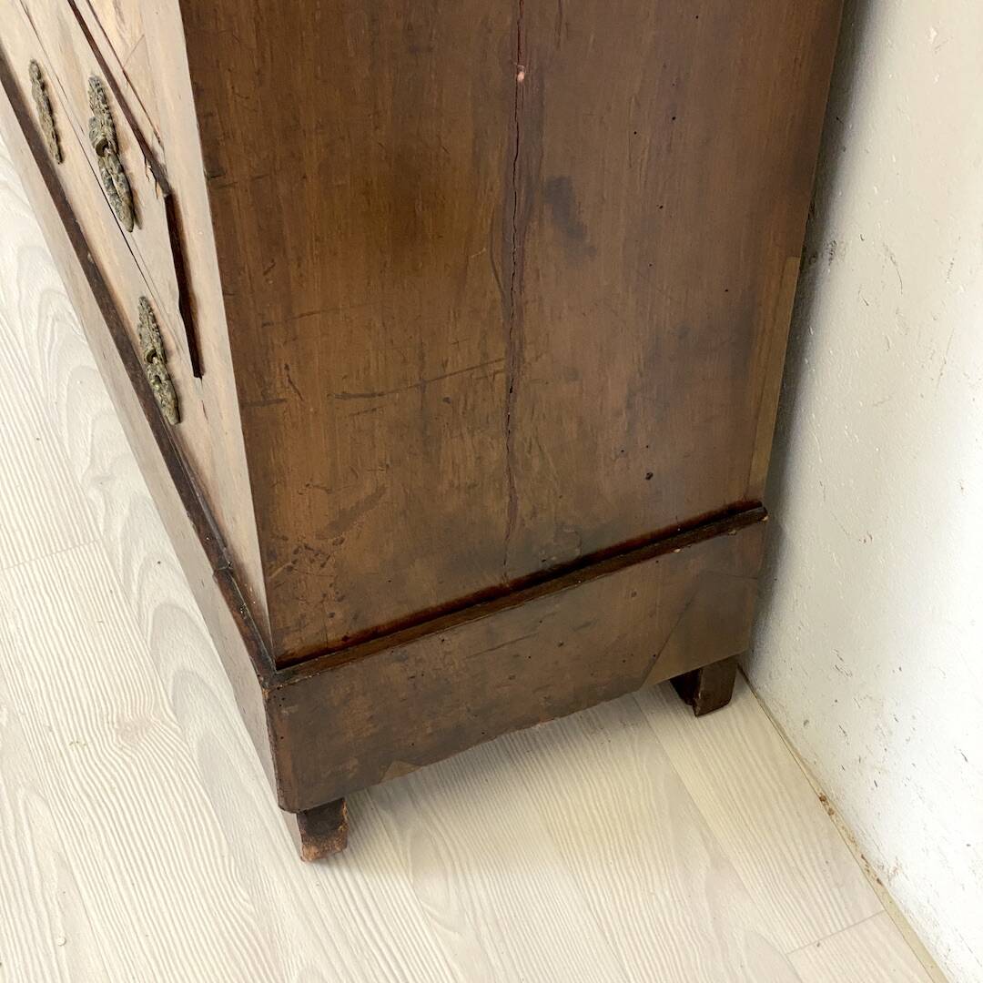 19th century mahogany and mahogany veneer secretary