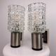 Pair of 70s glass wall lamps by Targetti Sankey