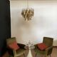 Vintage Italian Murano Chandelier - Mazzega - 41 "rondini" amber glass