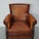 Vintage Dutch cognac coloured leather club chair