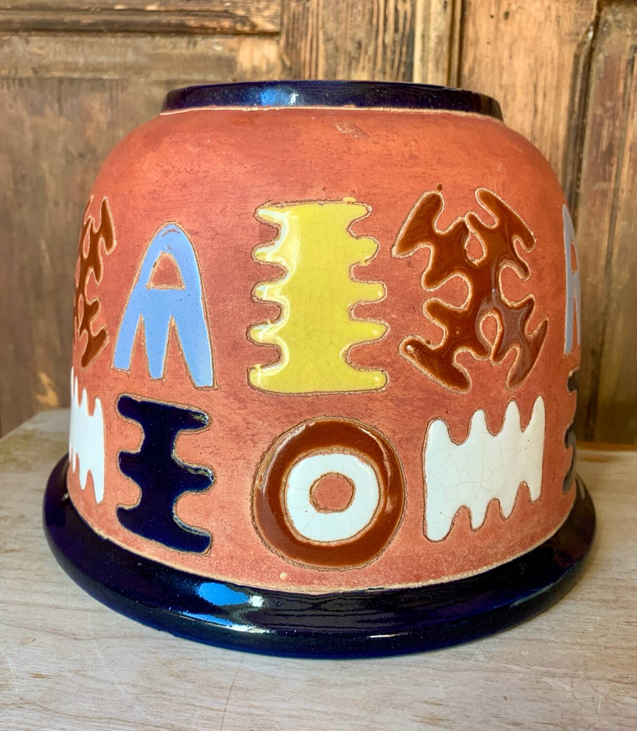 Ethnic terracotta plant pot