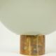 Lampe boule en verre opalescent et bronze patiné.  Contemporain.