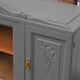 Renovated vintage sideboard with khaki paint – Haussmann chic & bohemian style