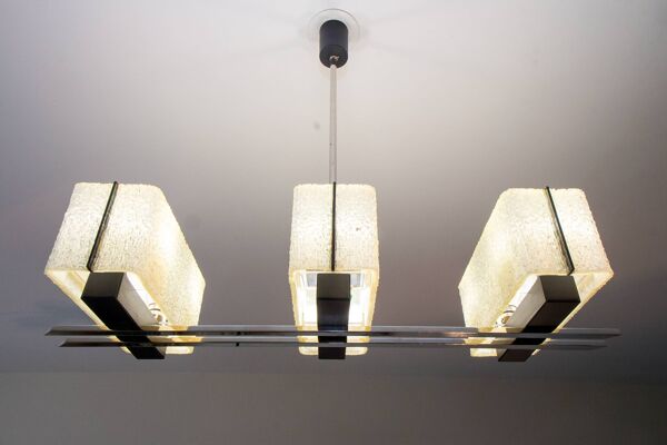 Lustre moderniste Maison Arlus paquebot 1960