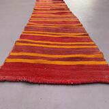 Old Turkish narrow Kilim Runner 272x52 cm shabby chic, vintage kelim