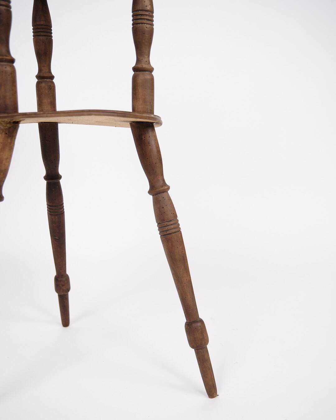 Table d'appoint/fleur - pin - pieds tournés - à deux niveaux - années 1880