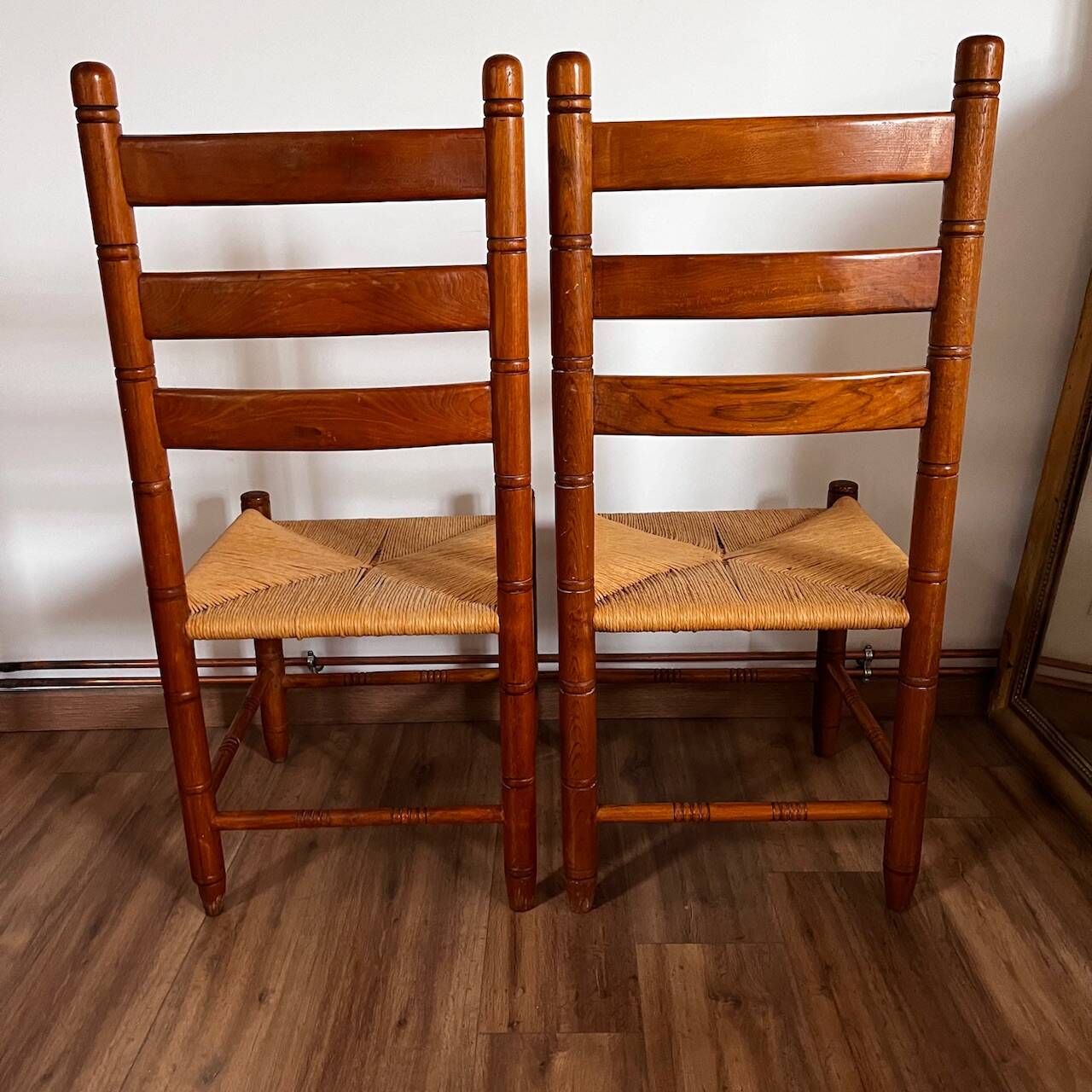 Paire de chaises bois