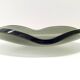 Thick Dark Green Glass Centerpiece / Trinket Bowl attr. to Fontana Arte, It