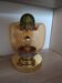 Amber green Murano globe as a lamp