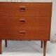 Small Scandinavian teak chest of drawers or bedside table from the 60s