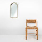 Large facet cut mirror with gilded frame by Deknudt, 1960s