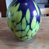 Vase verre soufflé bi couleurs