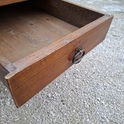 Table basse de ferme rustique ancienne un tiroir -1m42