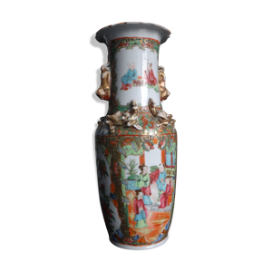 Vase porcelaine Chinois chien de