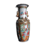 Vase porcelaine Chinois chien de fo 26cm Chine famille rose Canton XIX