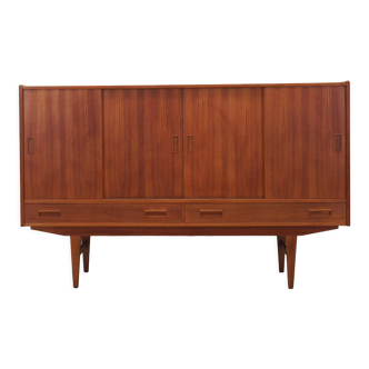 Teak highboard, Danish design, 1970s, manufactured by Børge Dam