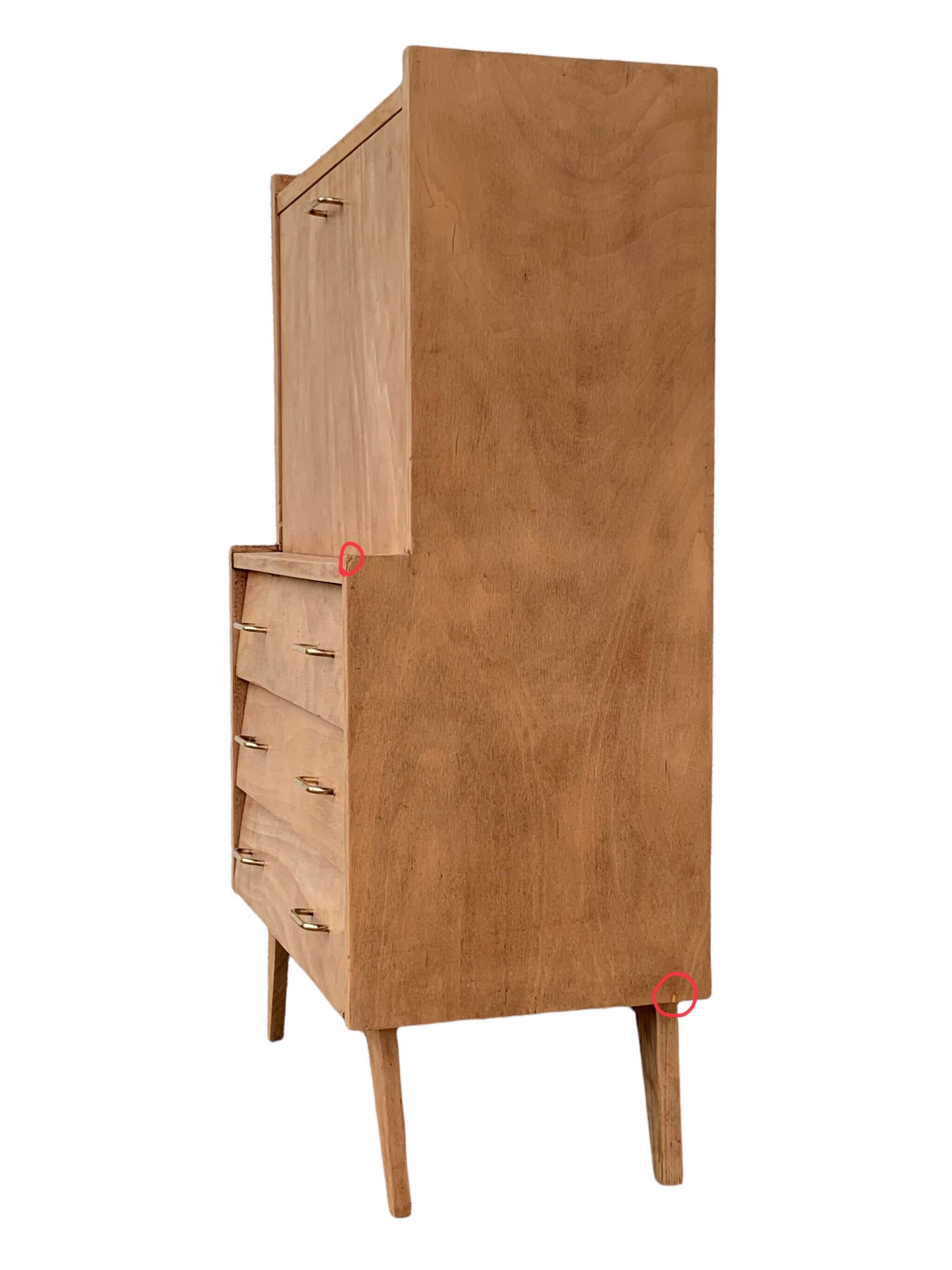 Secretary dresser vintage compass feet 1950