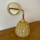 Vintage tulip wall lamp in yellow Clichy glass
