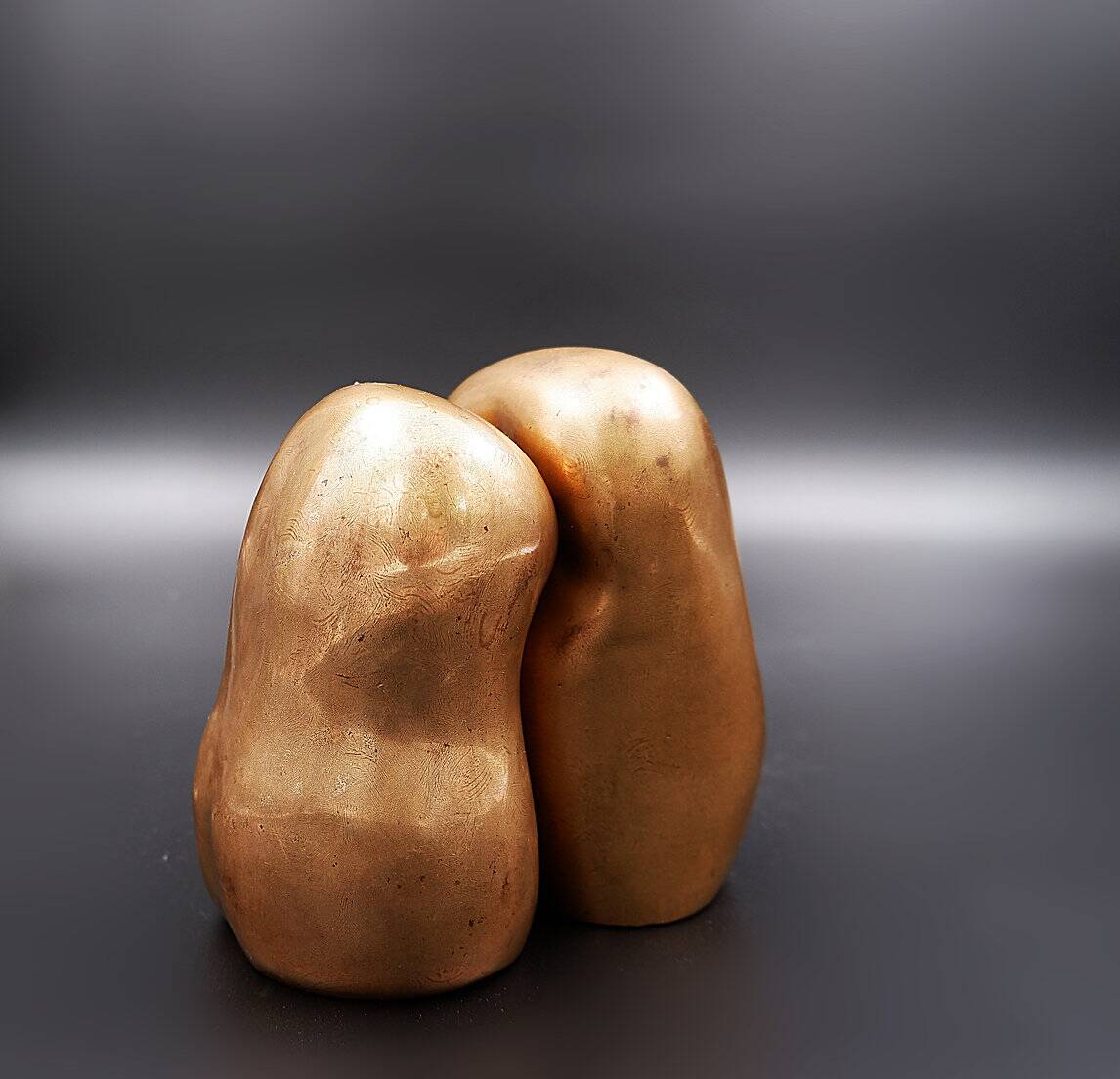 Bronze busts of men and women