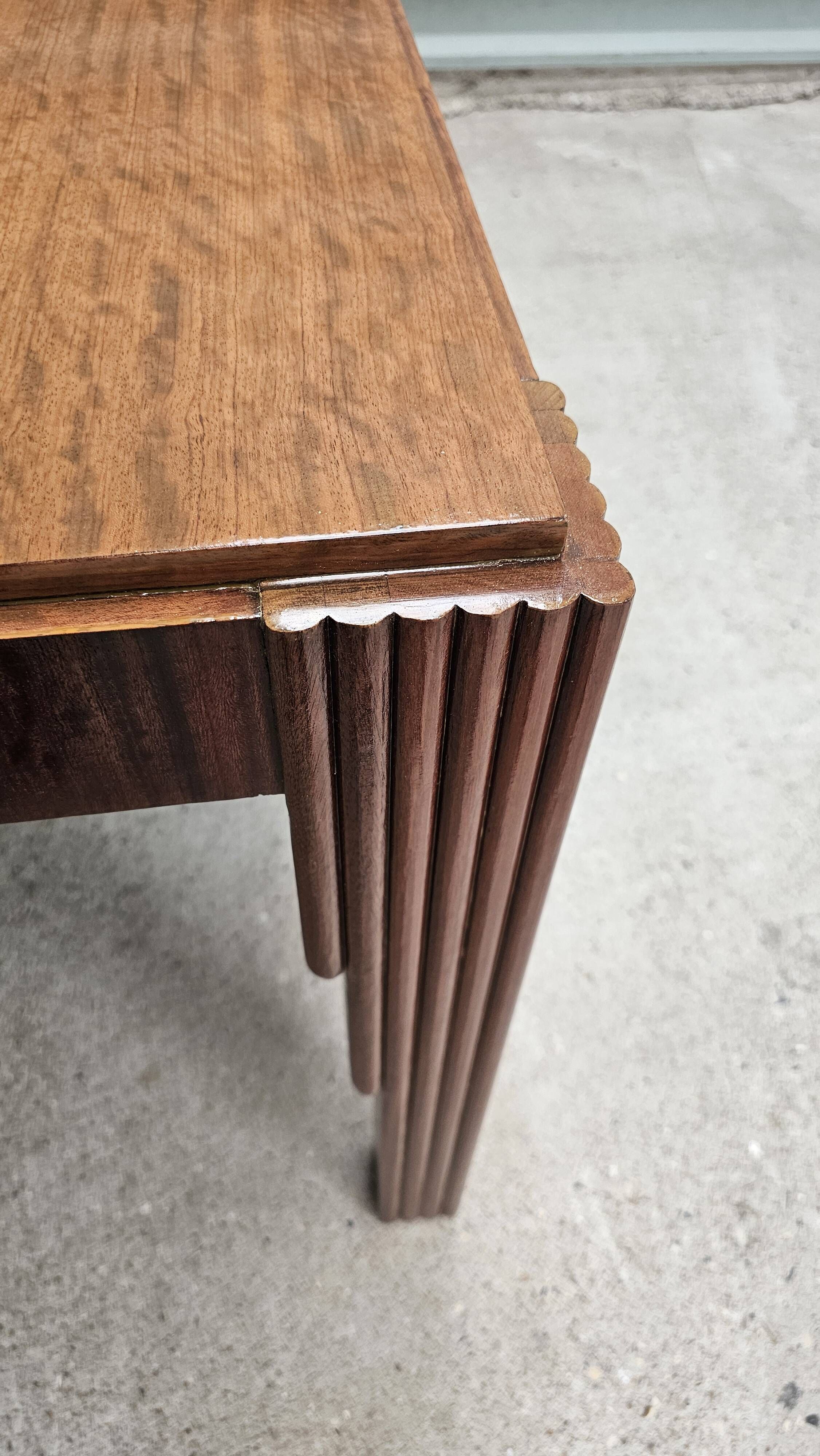 Lot of table and 6 Art Deco chairs from Saddier & fils