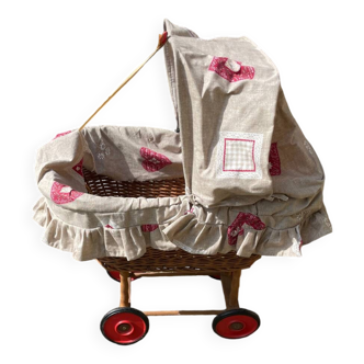 Wooden toy stroller