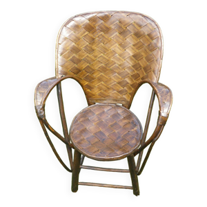 fauteuil bambou et châtaigné