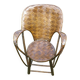 Bamboo and chestnut armchair