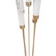 Lampadaire en verre de Murano de style Mid-Century Modern en laiton par Mazzega