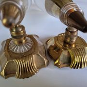 Appliques laiton et plexiglas style Maison Lunel