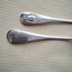 Set of 6 silver metal table forks Uniplat model