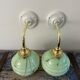 Pair of new electrified mint Art Deco sconces