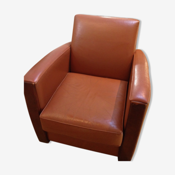 Club Norway brown leather chair