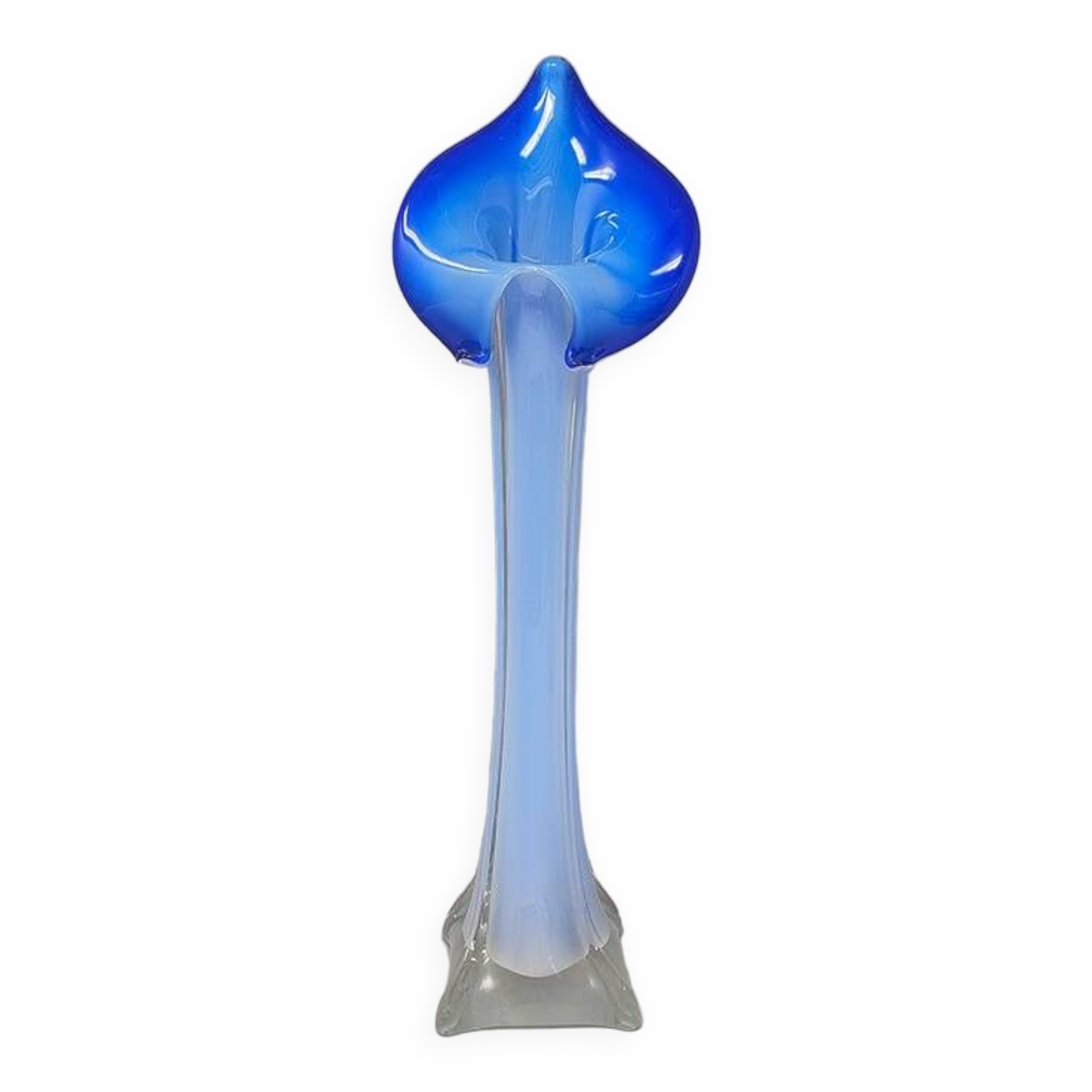 1960s Astonishing Jack in the Pulpit "Calla Lily" vase in Murano Glass