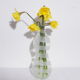 Vase soliflore verre transparent bande sablée