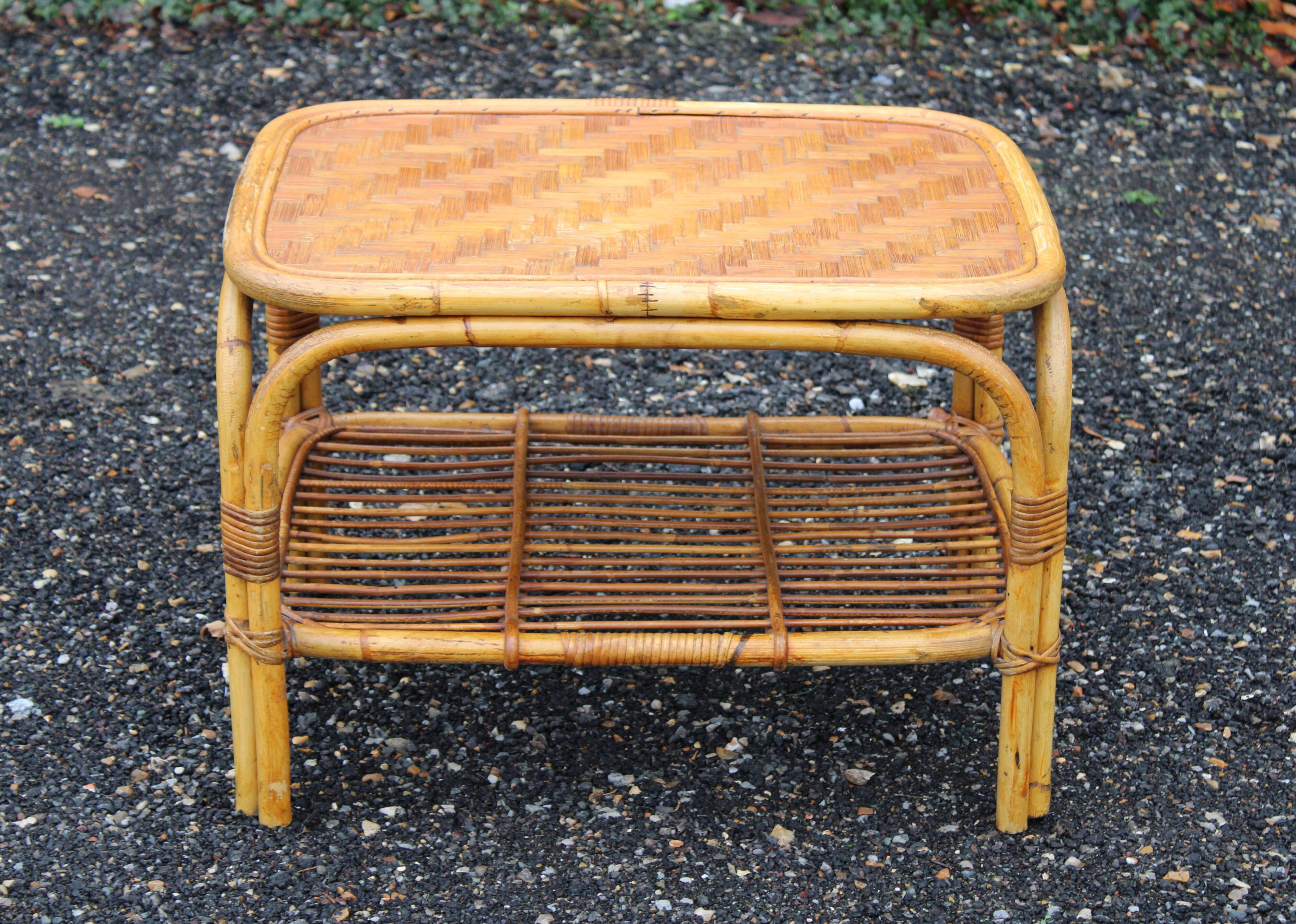 Rattan coffee table