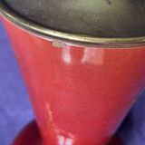 Baluster vase 19th century oxblood porcelain table lamp