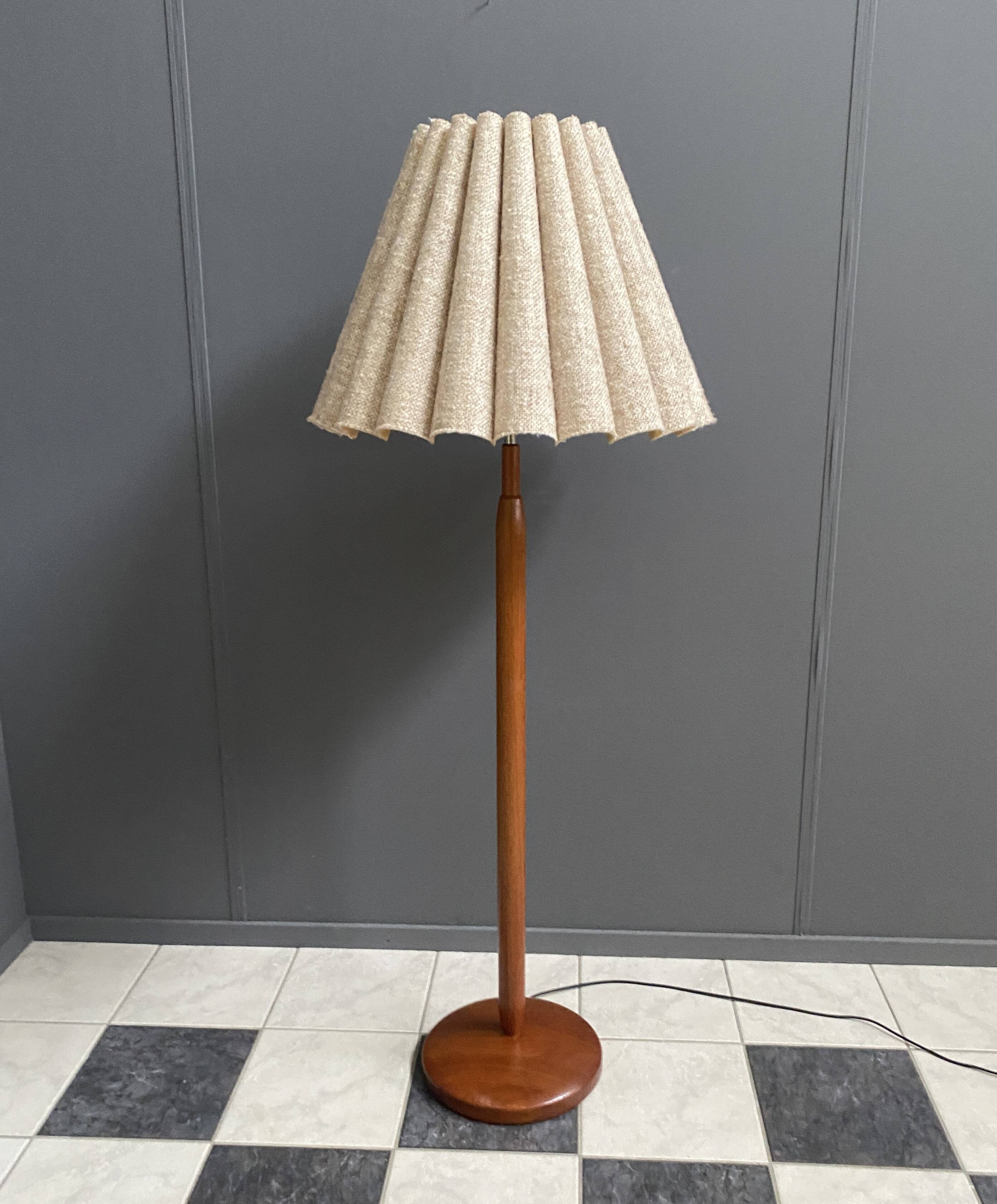 Lampe de sol Domus Teck 1960, avec étiquette d'origine !