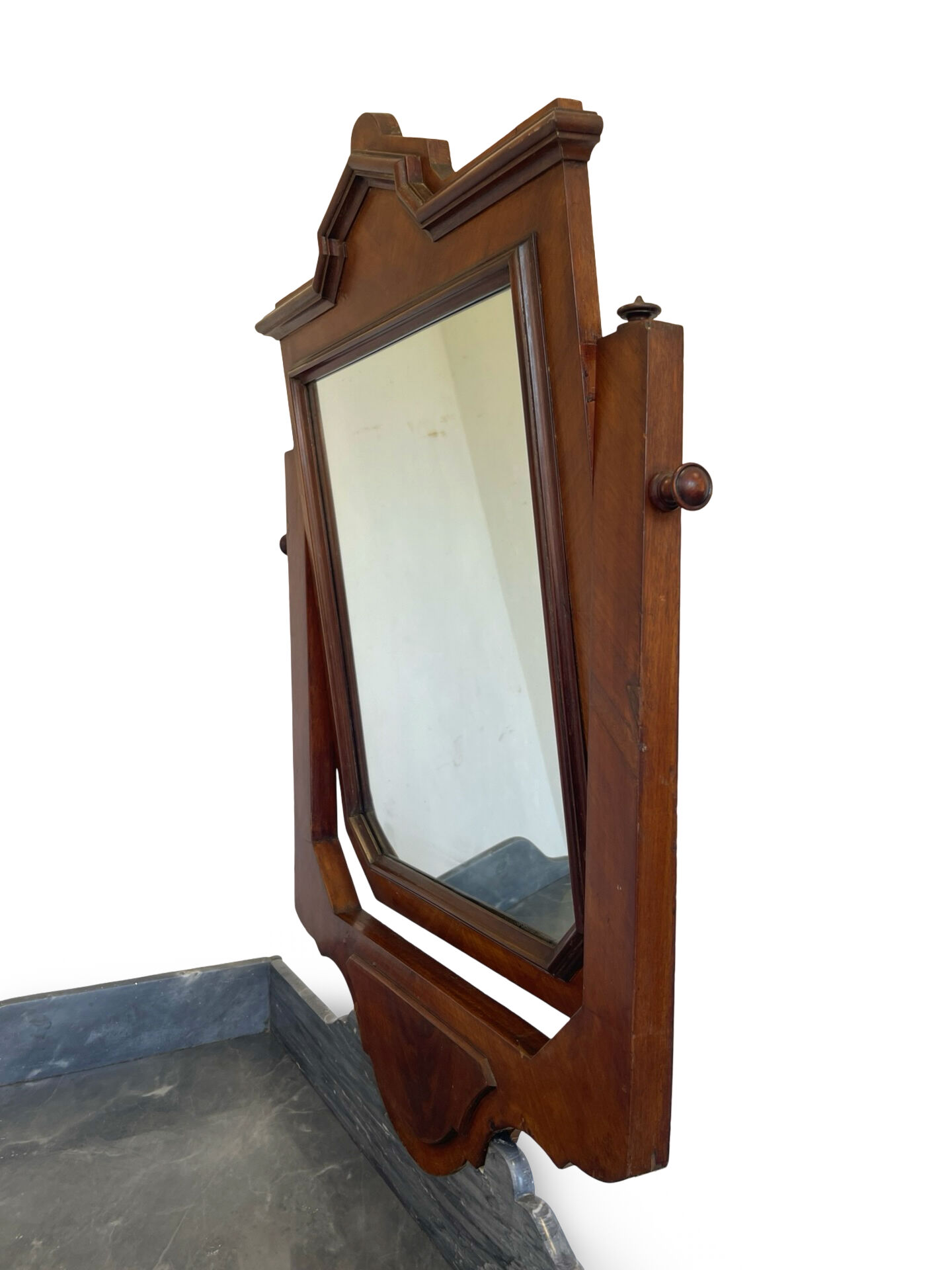 The antique walnut vanity , 19th century