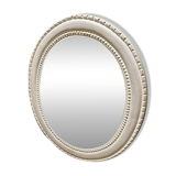 Oval white mirror