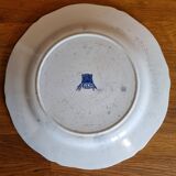 Old Gien earthenware plate Delft pattern