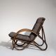 Pair of Sculptural Dutch Rattan Lounge Armchairs, Mid-Century Modern, 1960s