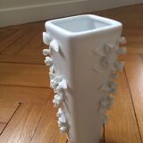 Faience white vase