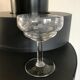 Set of 6 small champagne glasses in crystal engraved 50s