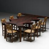 Table Organique Rustique De Forme Libre, France, Fin 19ème Siècle