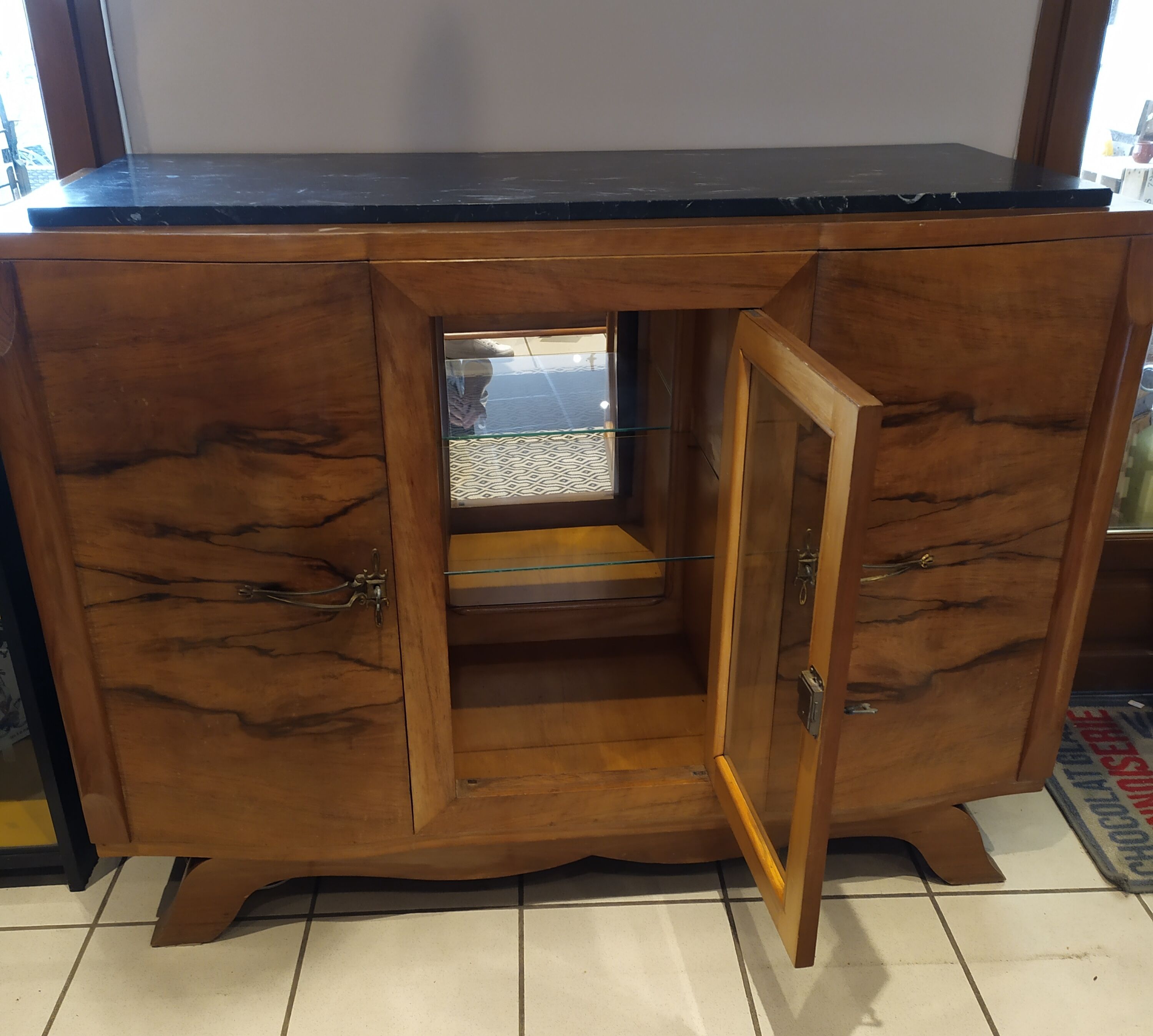 Art deco buffet on marble