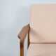 Scandinavian armchair Bączyk, polish icon, restored, powder pink, teak